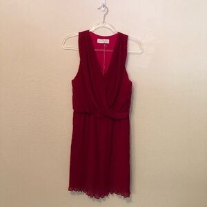 Amanda Uprichard Silk Dress Pleated Fit and Flare Pink Medium New